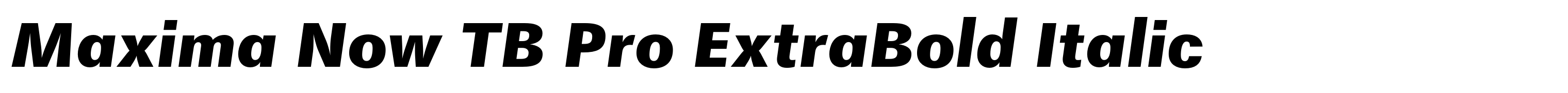 Maxima Now TB Pro ExtraBold Italic